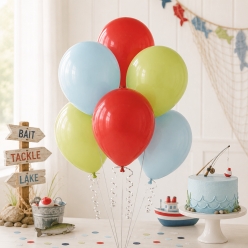 Lime, Red & Pastel Blue 12